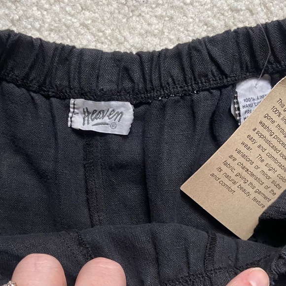 Vintage 100%  linen pants with side pockets, size M. New with tags - Picture 4 of 4